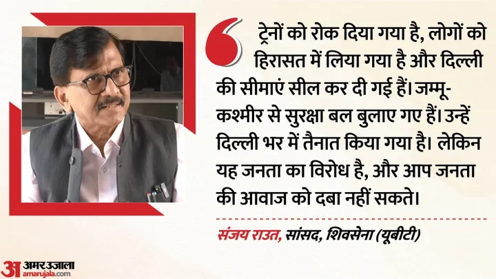 ‘क्या देश में ब्रिटिश शासन है?’: प्रदर्शनकारियों की हिरासत पर भड़के संजय राउत, कहा- जनता की आवाज दबा नहीं सकते