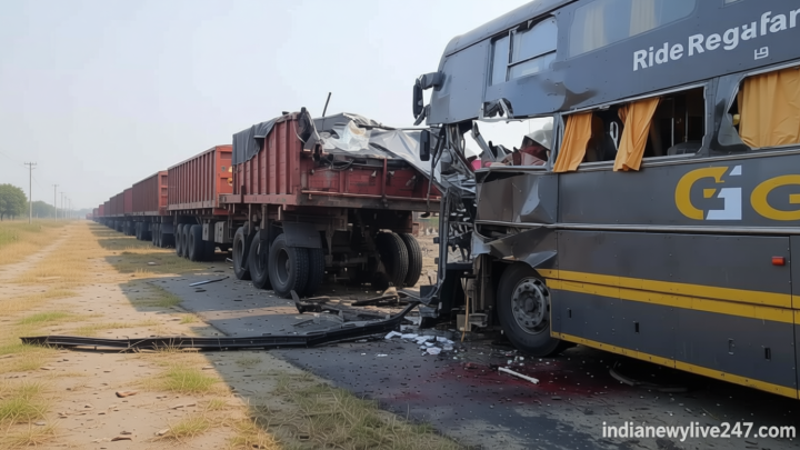 UP: मथुरा में यमुना एक्सप्रेस-वे पर बस और ट्रेलर की भीषण भिड़ंत, हादसे में चार लोगों की मौत, कई लोग घायल