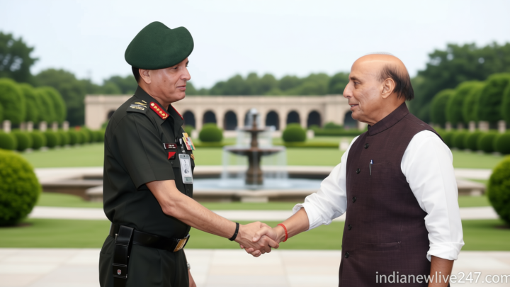 MoD: रक्षा मंत्री राजनाथ सिंह से मिले नए सेना प्रमुख जनरल धीरज सेठ, पद संभालने के बाद की पहली औपचारिक मुलाकात