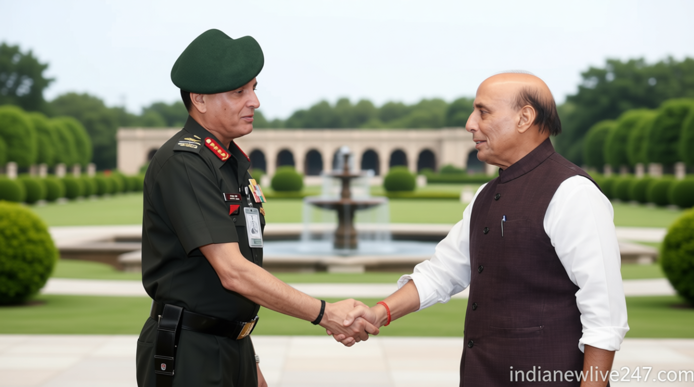 MoD: रक्षा मंत्री राजनाथ सिंह से मिले नए सेना प्रमुख जनरल धीरज सेठ, पद संभालने के बाद की पहली औपचारिक मुलाकात