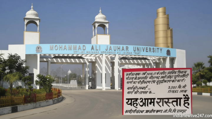 UP: दस साल बाद जौहर विश्वविद्यालय के भीतर बनी सड़क को घोषित किया गया आम रास्ता, यूनिवर्सिटी गेट पर लगाया बोर्ड