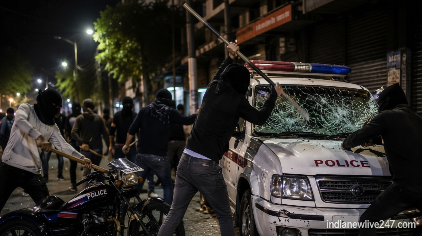सड़क पर दबंगई: नागपुर में बाइक सवारों का हुड़दंग, पुलिसकर्मी ने रोका तो की पिटाई-गाड़ी भी तोड़ी; 14 गिरफ्तार