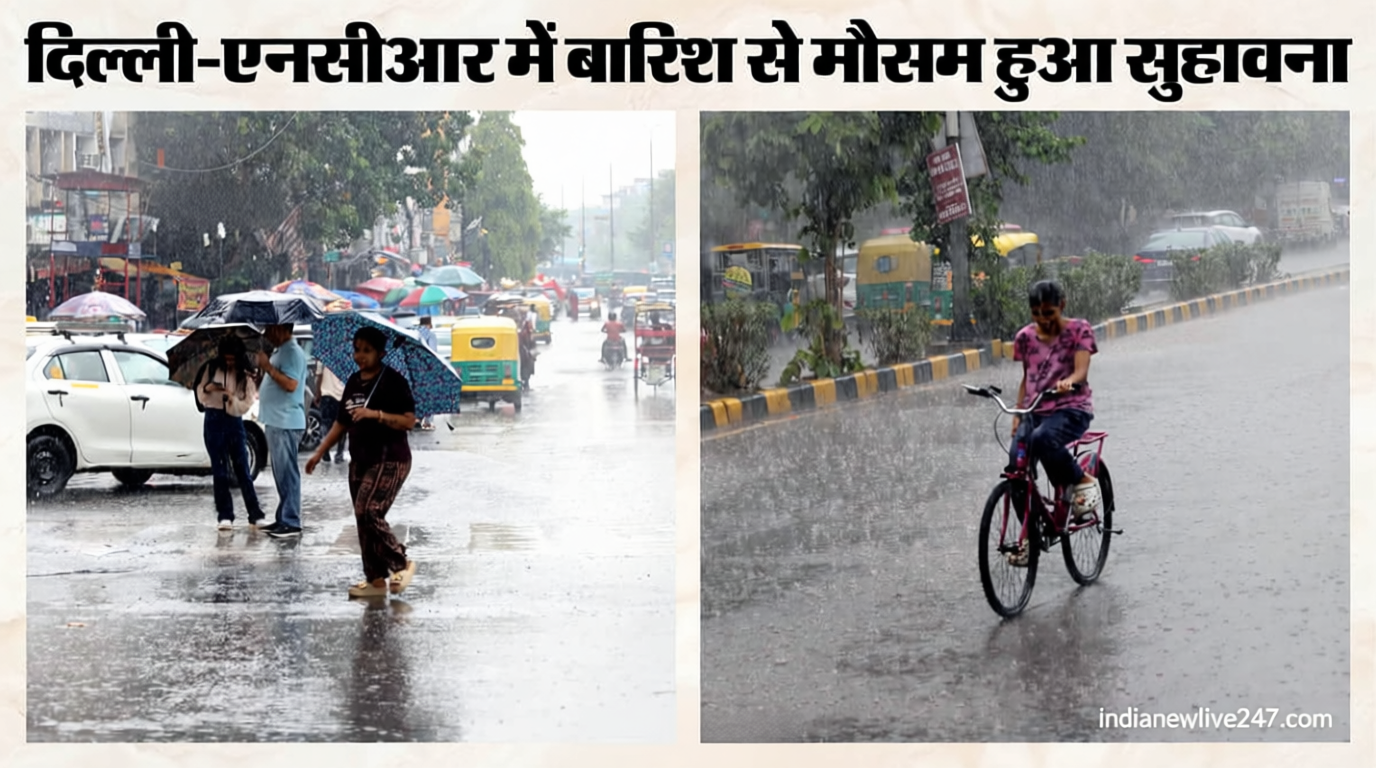 Weather Update: सुबह से छाए थे बादल, दोपहर में पड़ी राहत की फुहारें, बारिश से दिल्ली-NCR का मौसम हुआ सुहावना